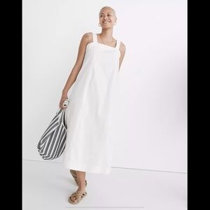 Madewell linen shift midi dress sz L